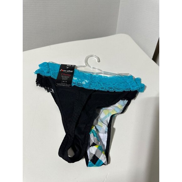 Love Affair 2 pack Lace waistband thongs plus size 3X NWT - Picture 3 of 4